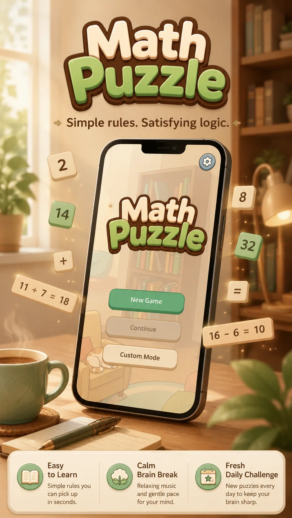 Math Puzzle 游戏主界面宣传图